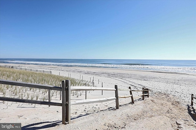 property view of water with a view of the beach