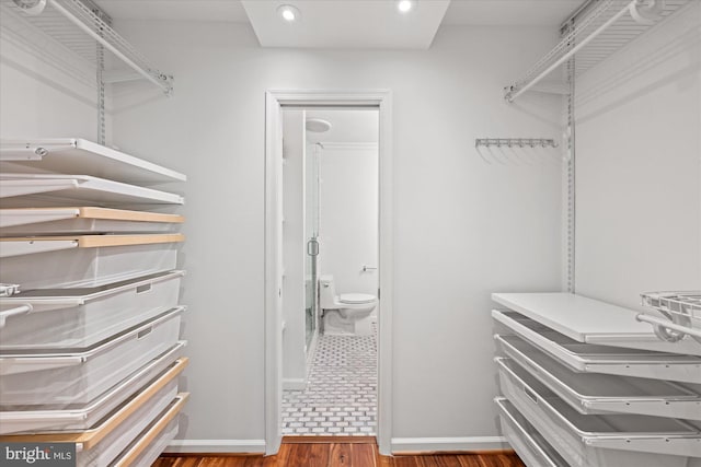 2518 S Walter Reed Dr Unit B, Arlington, VA 22206 - spacious closet featuring wood finished floors