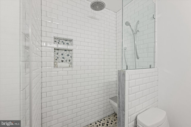 2518 S Walter Reed Dr Unit B, Arlington, VA 22206 - full bathroom featuring a tile shower and toilet