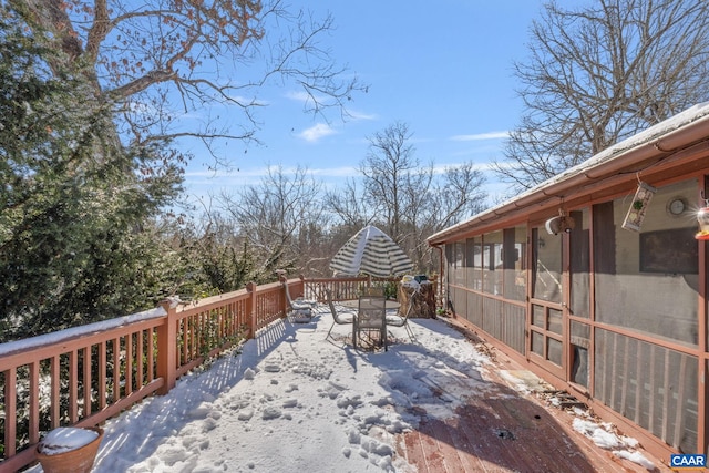 exterior space with a sunroom