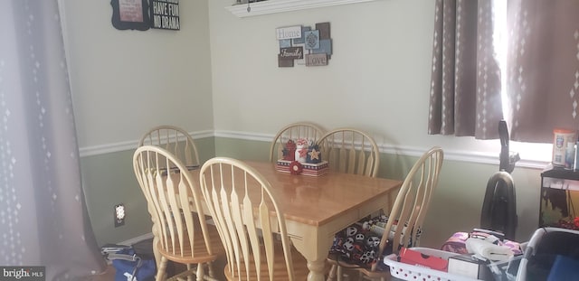 view of dining room