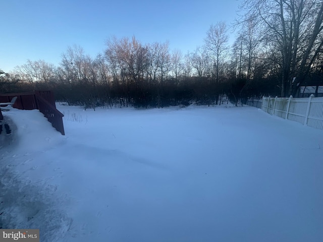 view of snowy yard