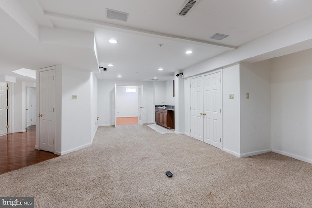 interior space with light colored carpet