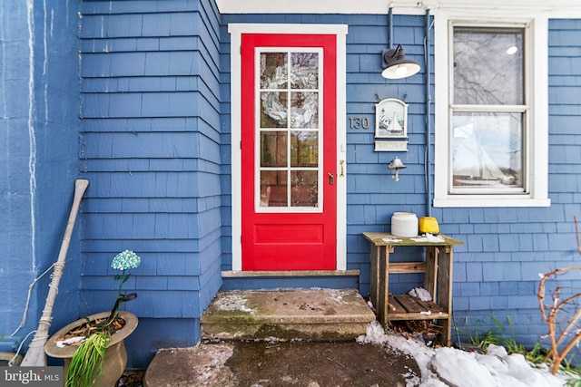 view of doorway to property