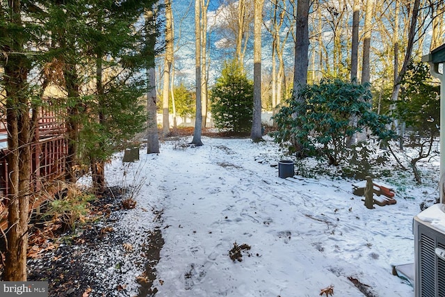 view of snowy yard