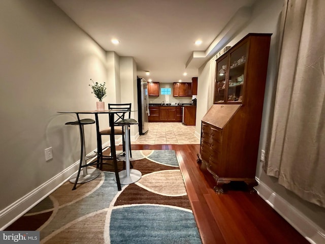 interior space featuring hardwood / wood-style flooring