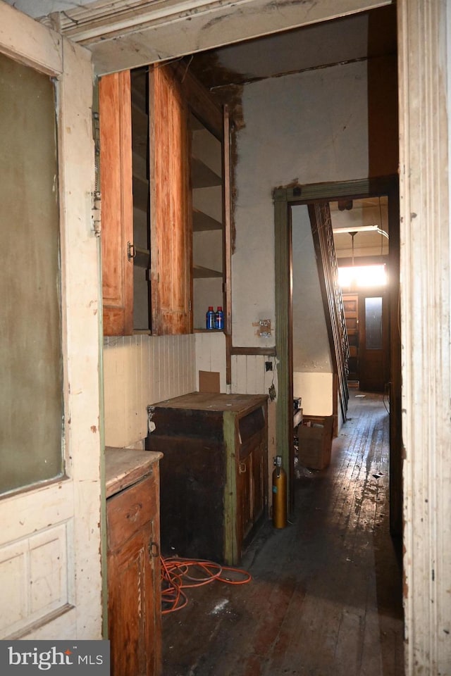 misc room featuring dark hardwood / wood-style floors