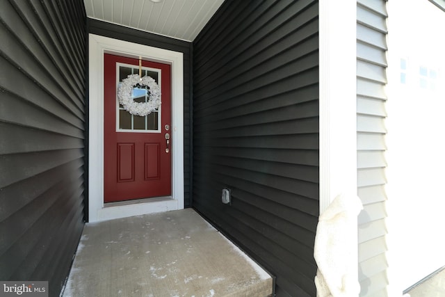 view of doorway to property