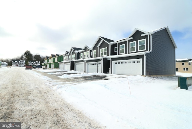 exterior space featuring a garage