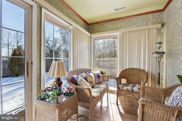 view of sunroom