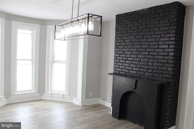 interior space featuring wood-type flooring