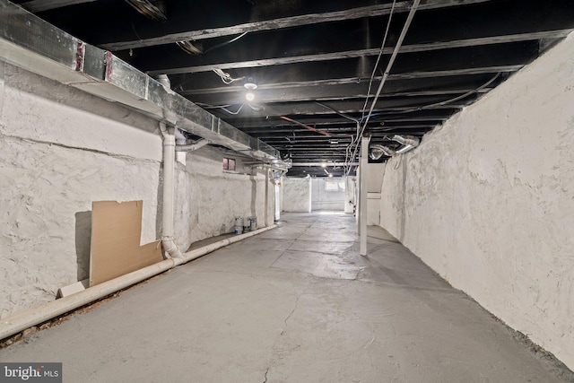 view of basement