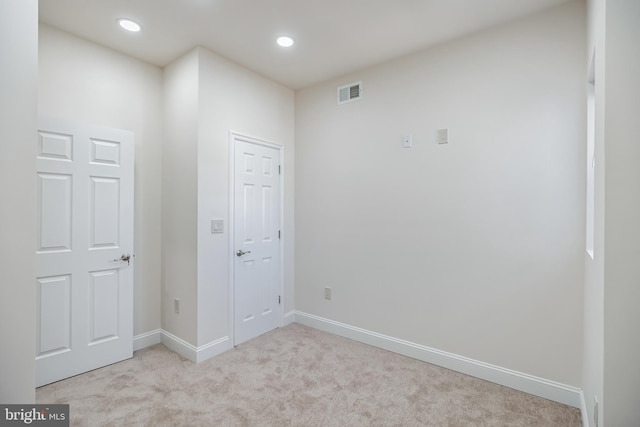 interior space with light colored carpet