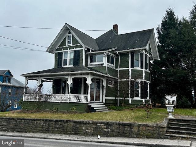 view of front of home with a porch