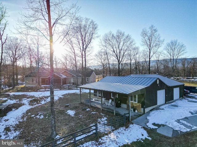 exterior space with a porch