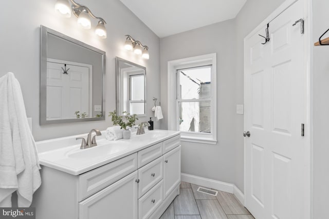 bathroom with vanity