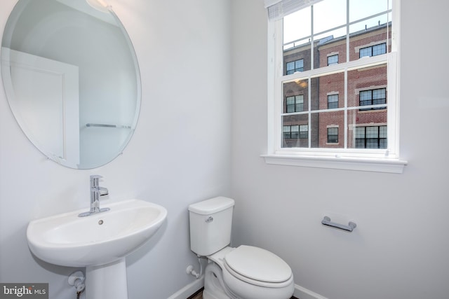 bathroom featuring toilet and sink