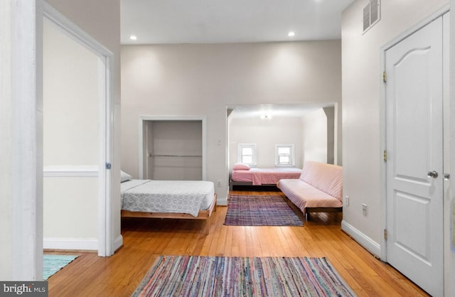 unfurnished bedroom featuring wood-type flooring