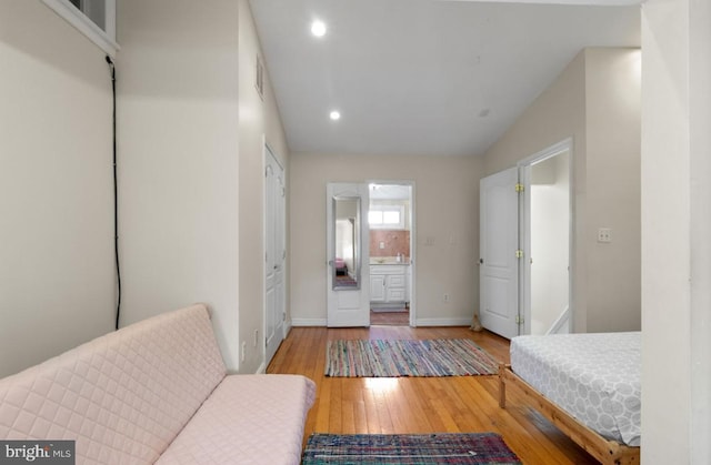 interior space featuring wood-type flooring