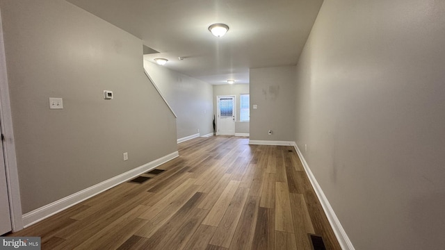 interior space featuring wood-type flooring