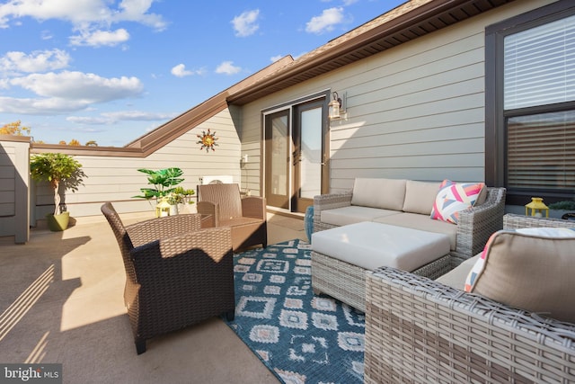 view of patio / terrace with an outdoor hangout area