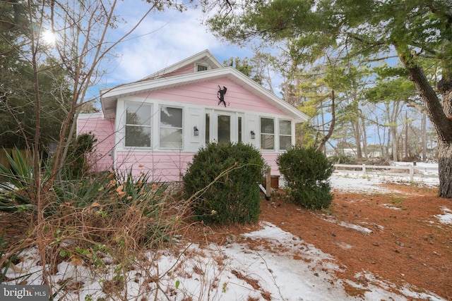 view of bungalow