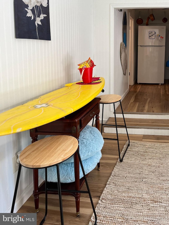 dining room featuring hardwood / wood-style flooring