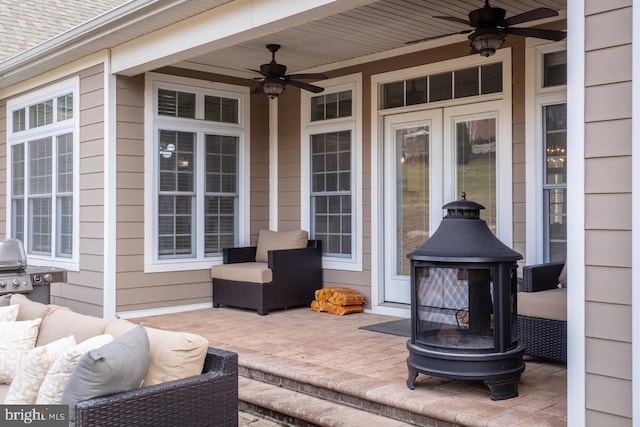 deck with a patio area