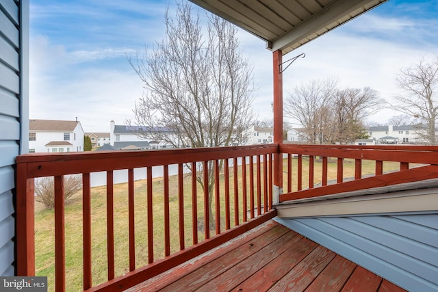 deck with a lawn