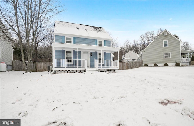 view of front of house featuring a porch