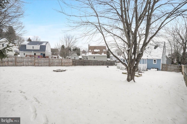 view of snowy yard