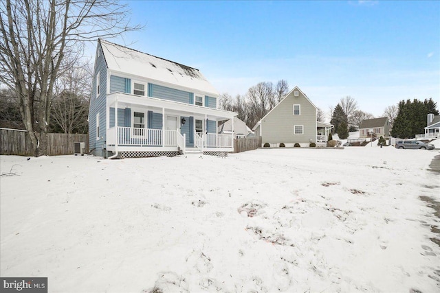 view of front of house with a porch