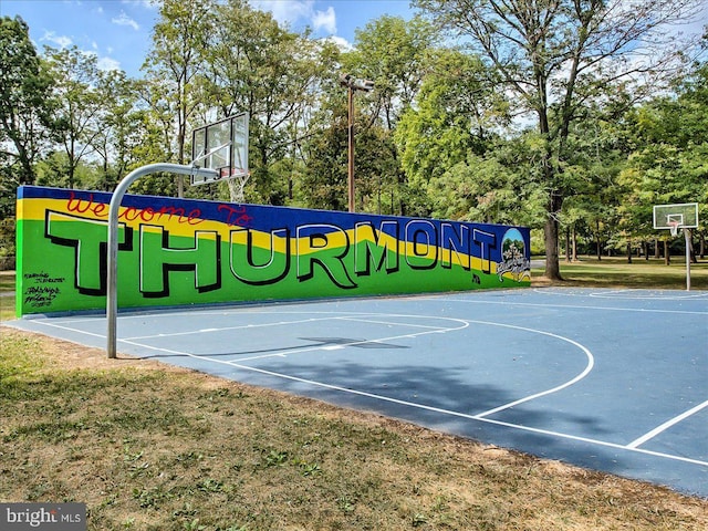 view of basketball court