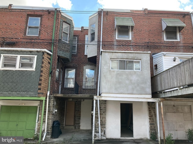 view of property featuring a garage