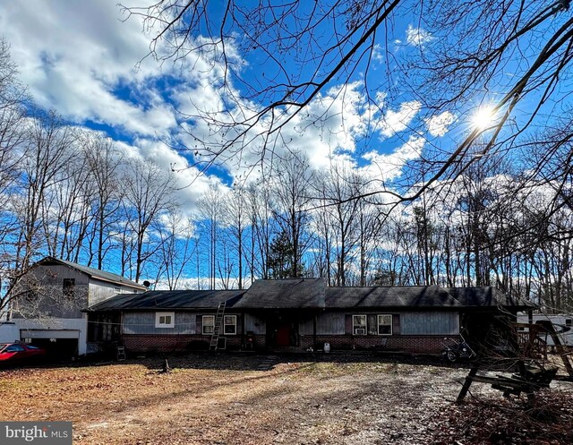 view of single story home