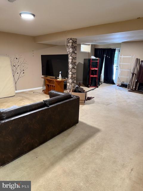 view of carpeted living room