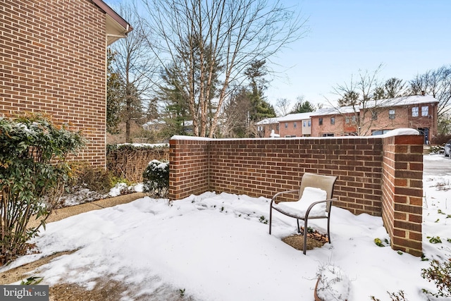 view of snowy yard