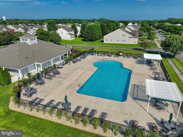 view of pool featuring a patio area