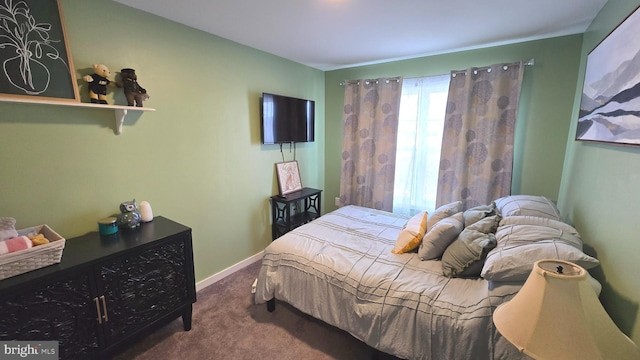 bedroom with carpet floors