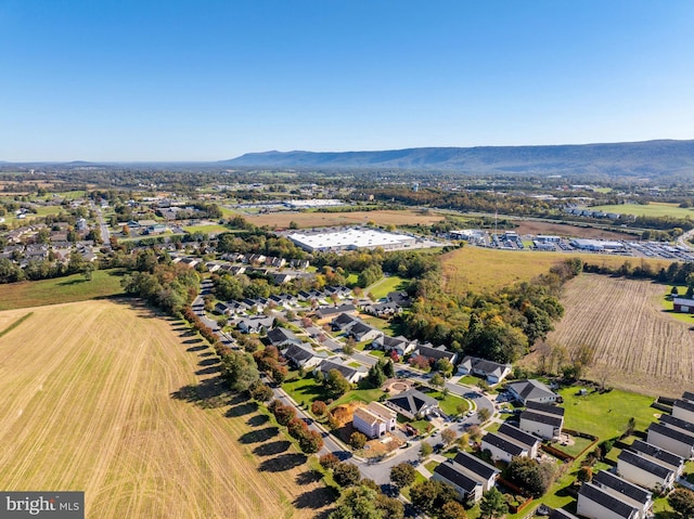 drone / aerial view with a mountain view