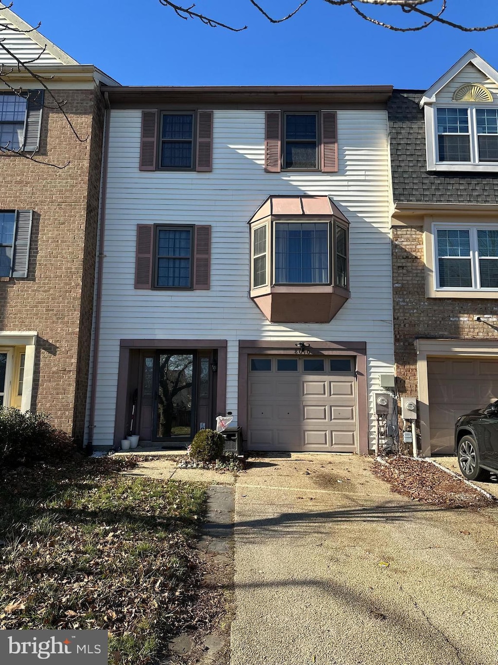 view of property with a garage