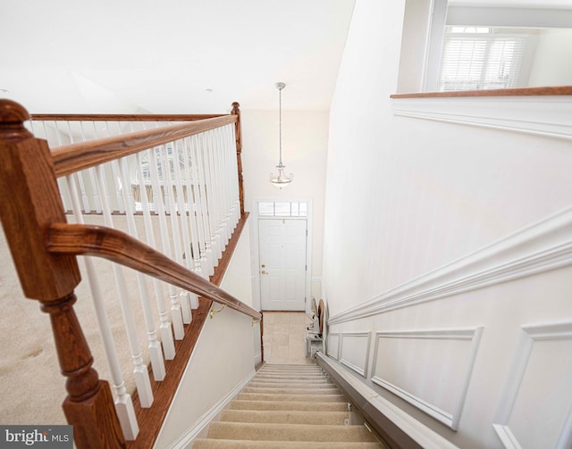 view of staircase