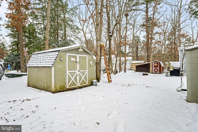 view of snow covered structure