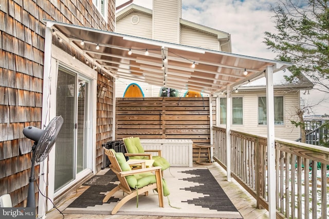 exterior space featuring a deck