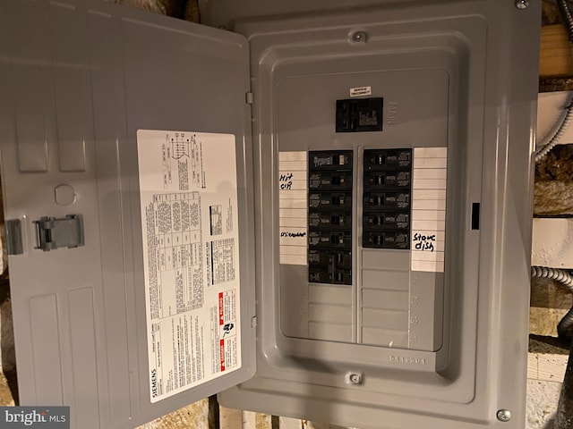 utility room with electric panel