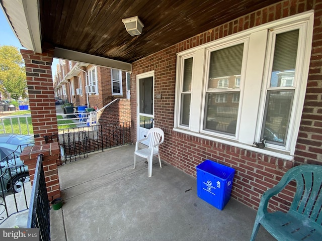 view of patio / terrace with a porch