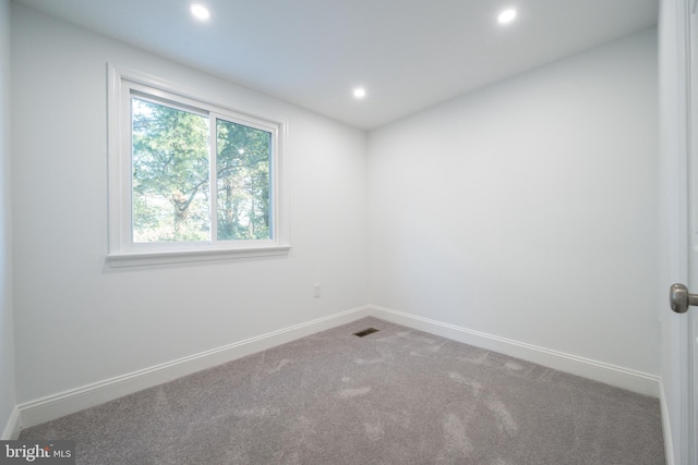 spare room featuring carpet flooring