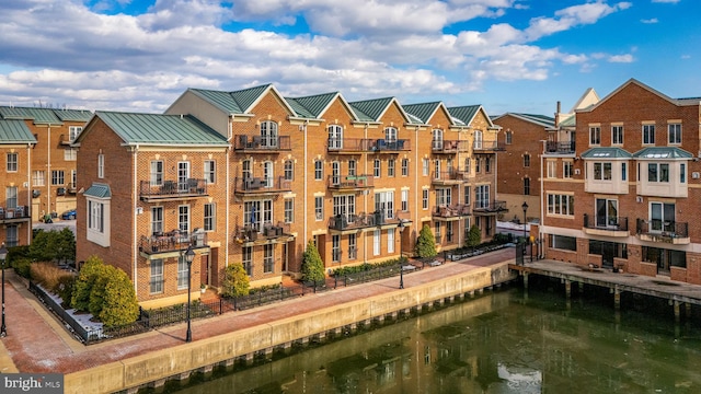 view of property featuring a water view