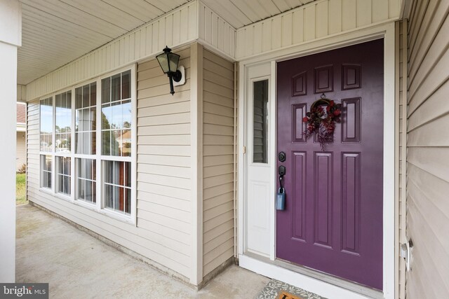 view of doorway to property