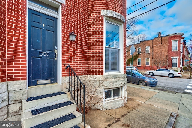 view of doorway to property